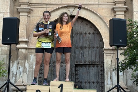 Podio local femenino de la décima edición de la Torre de las Arcas Trail.